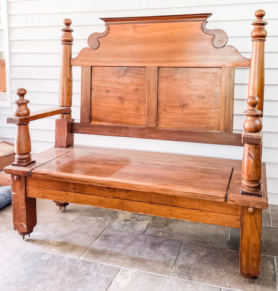 VINTAGE BENCH FROM HEADBOARD PLAIN